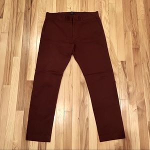 NWOT J Crew Driggs Chinos pants MAROON, 32x30 484